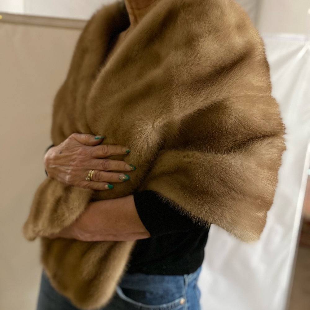 Vintage mink fur stole/wrap